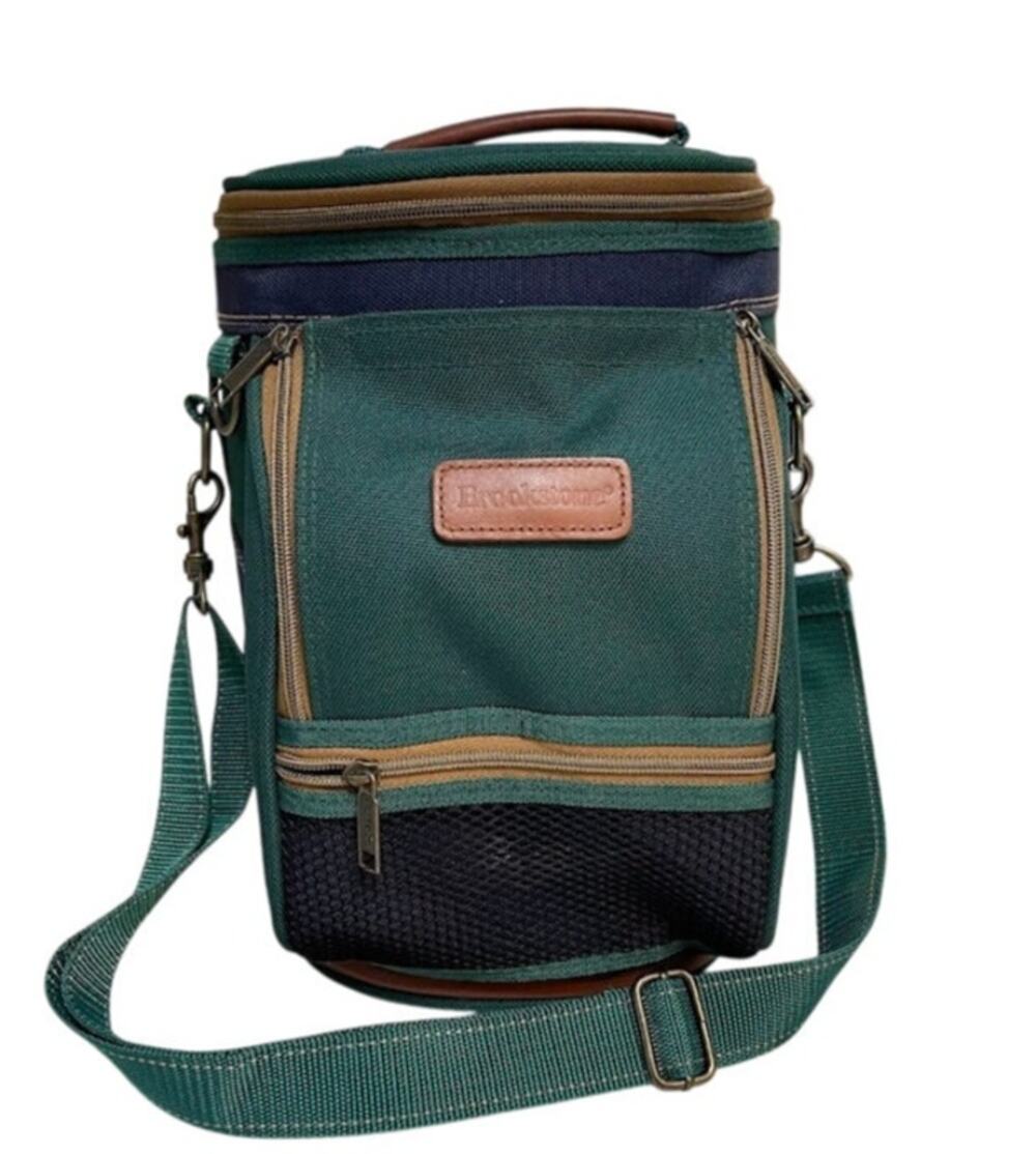 Brookstone Golf Bag Cooler Insulated Forrest Green Navy 10 Can Drink Sporty Pack